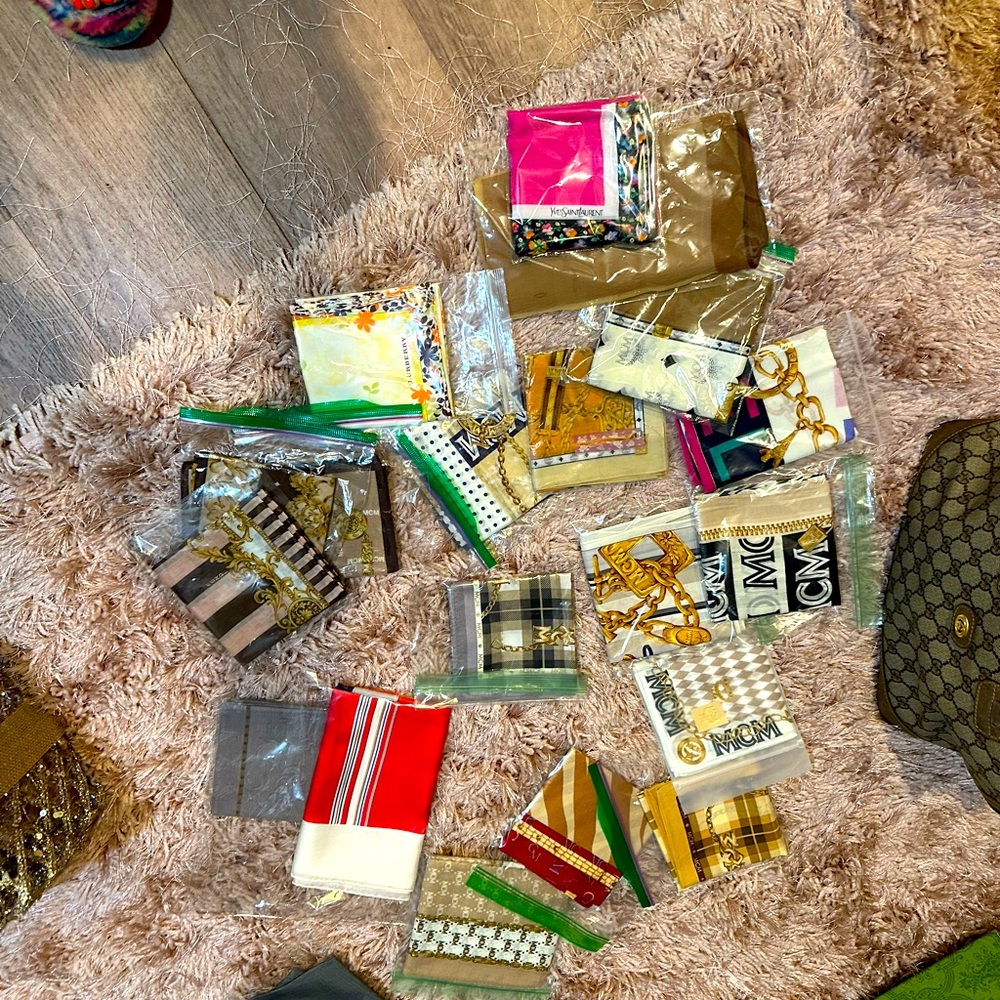 MCM Fendi Burberry handkerchiefs Chanel Celine